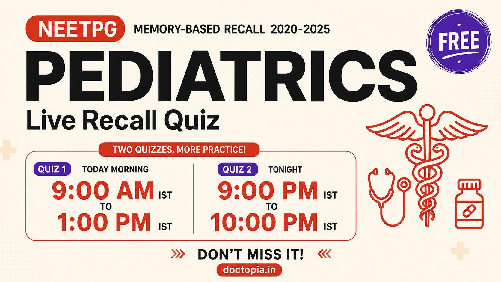 Doctopia Daily Live Quizzes
