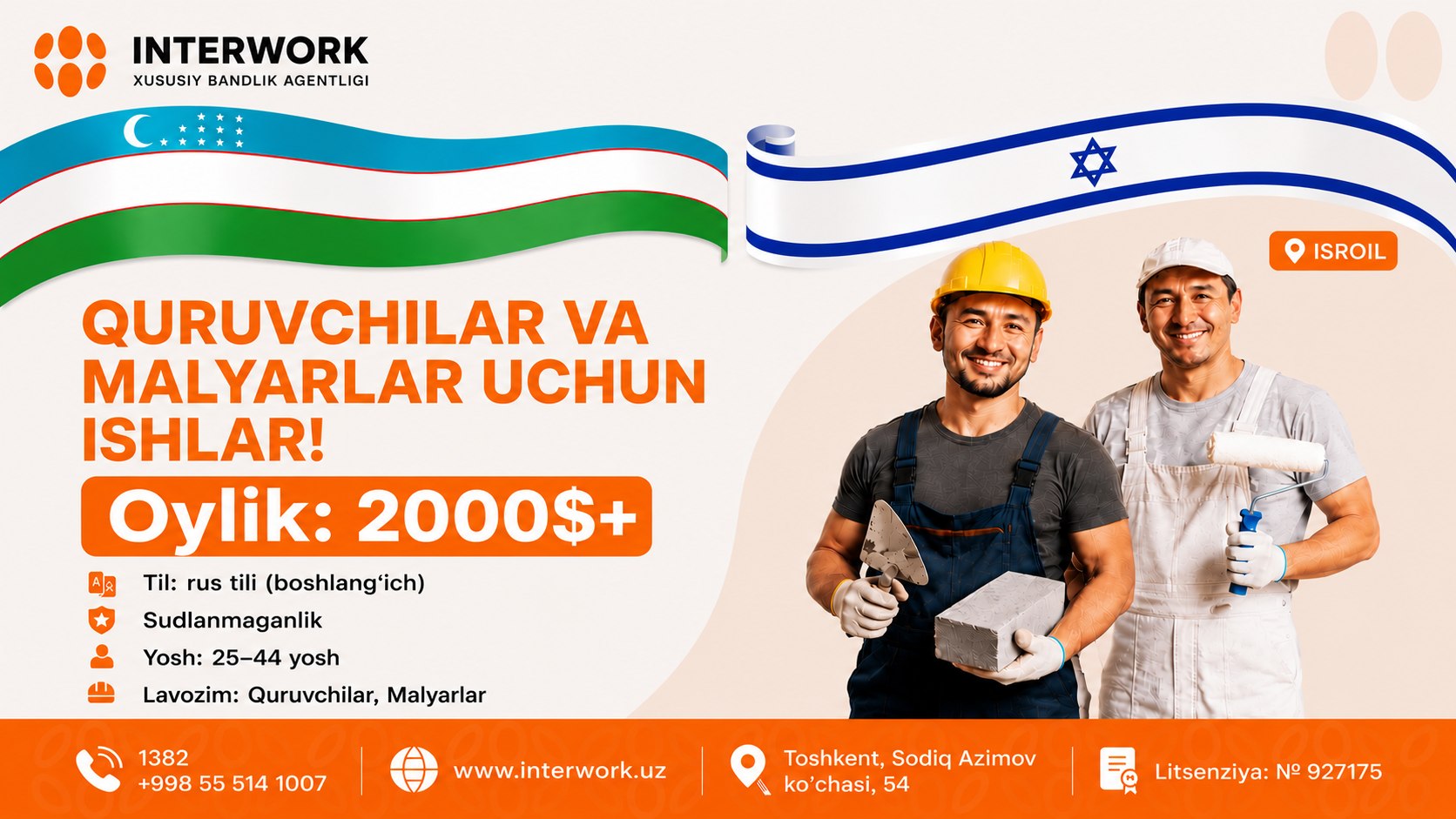 INTERWORK | XUSUSIY BANDLIK AGENTLIGI