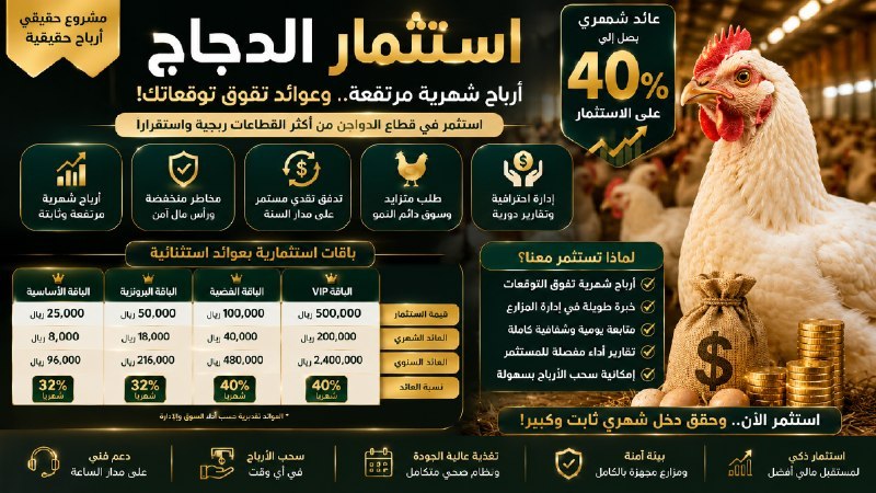 استثمار مزارع || للدواجن