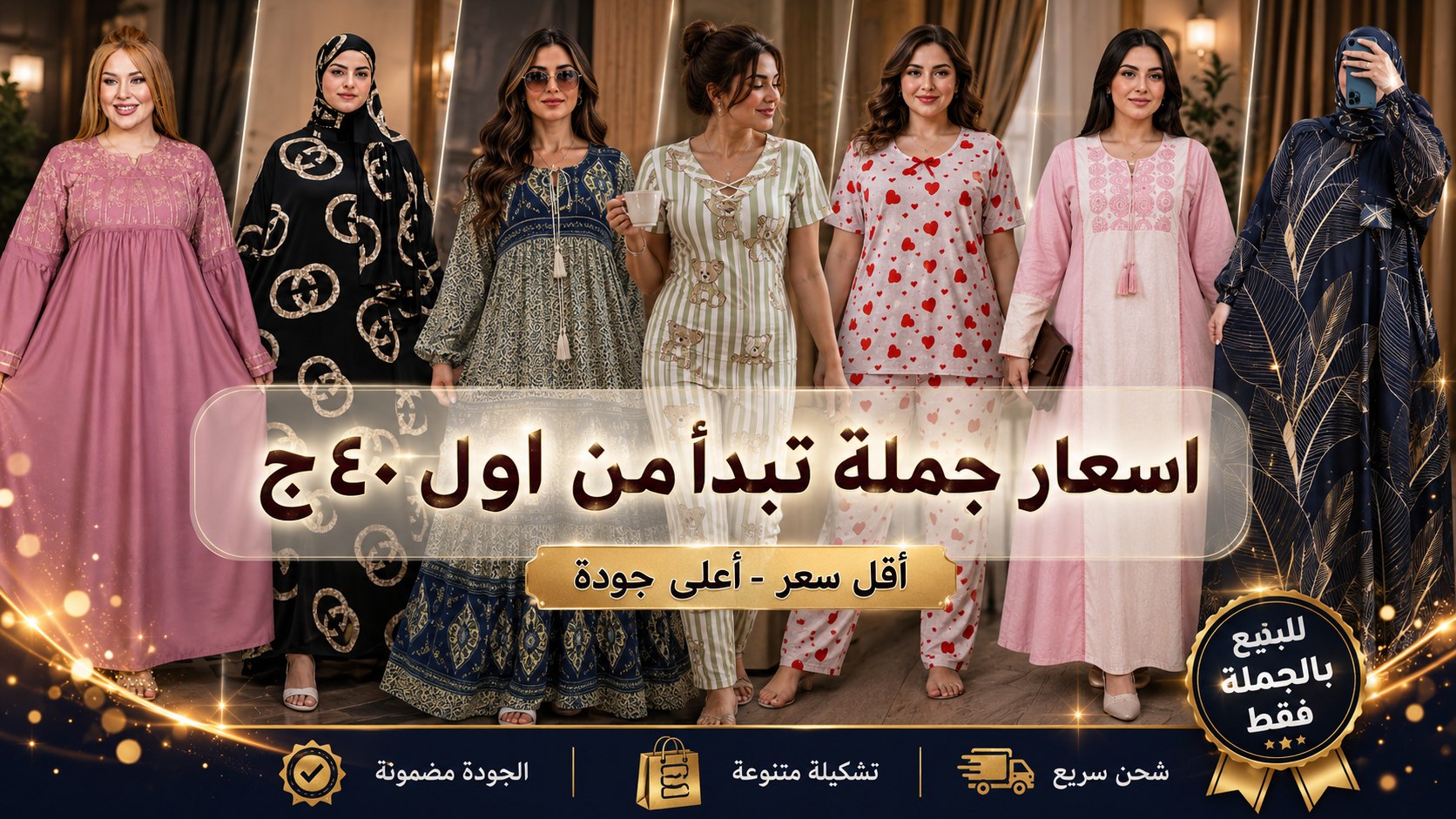 مصنع 2MT للملابس هوم وير & عبايات جملة مشكل 👗👑