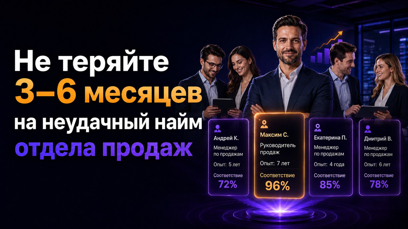Сотрудники в отдел продаж